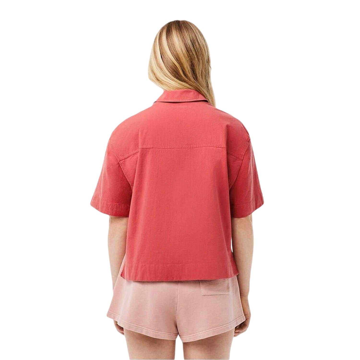 Sierra - Back - Lacoste Womens-Ladies Embroidered Relaxed Fit Shirt