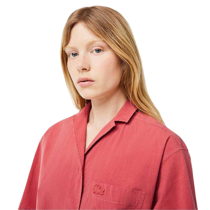 Sierra - Side - Lacoste Womens-Ladies Embroidered Relaxed Fit Shirt