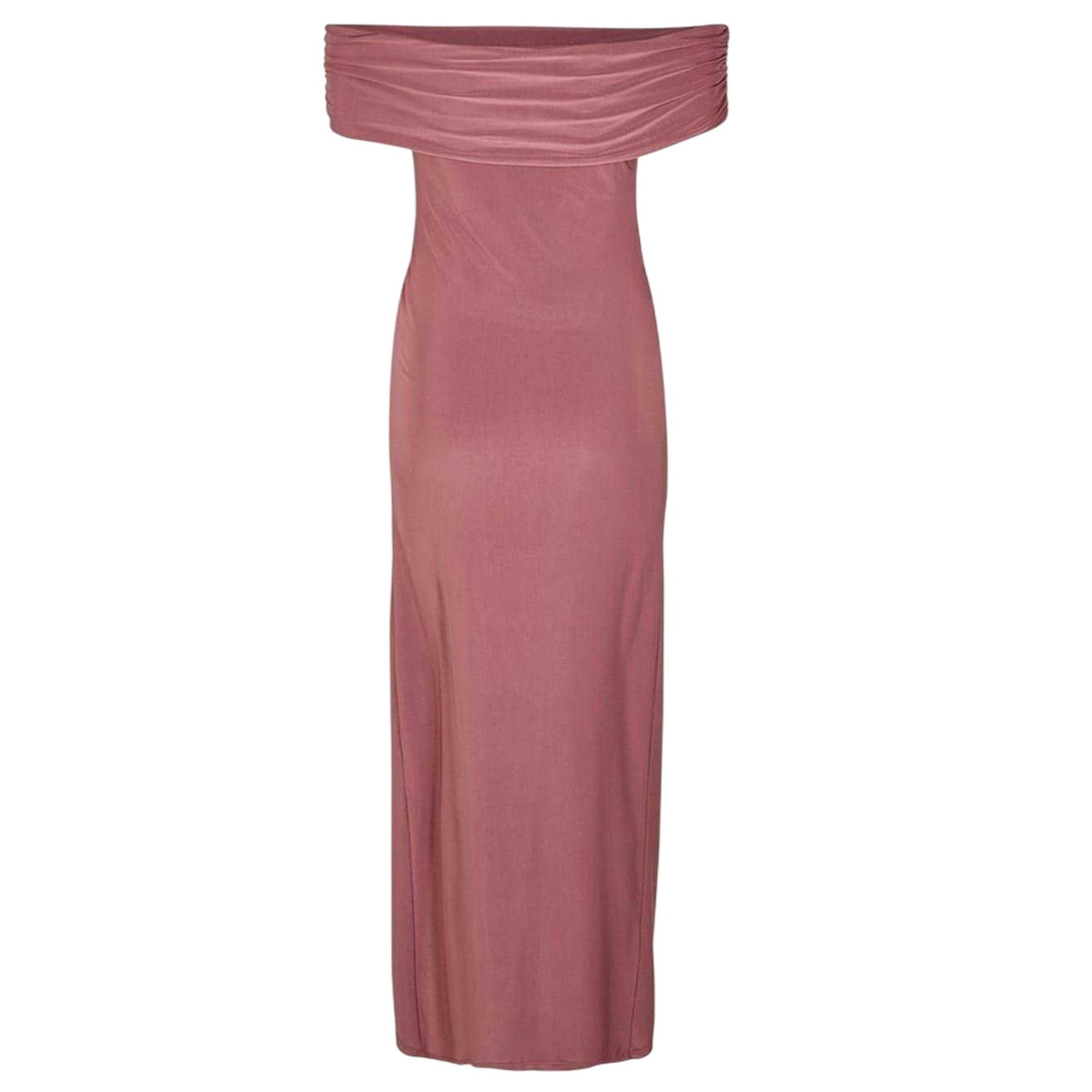 Chestnut - Back - Biba Womens-Ladies Ruched Bardot Maxi Dress