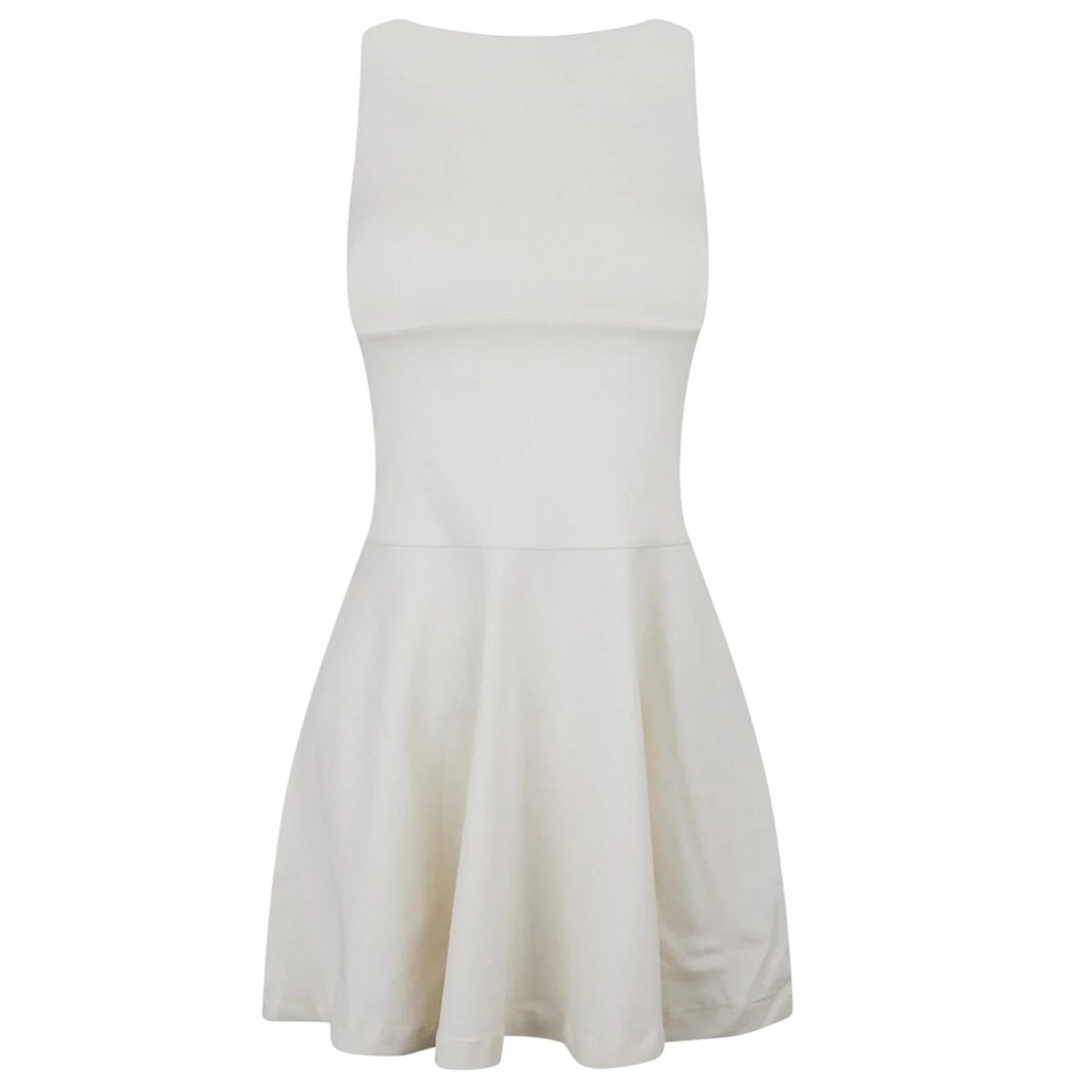 Vintage White - Front - Jack Wills Womens-Ladies Drop Hem Fitted And Flared Skater Dress
