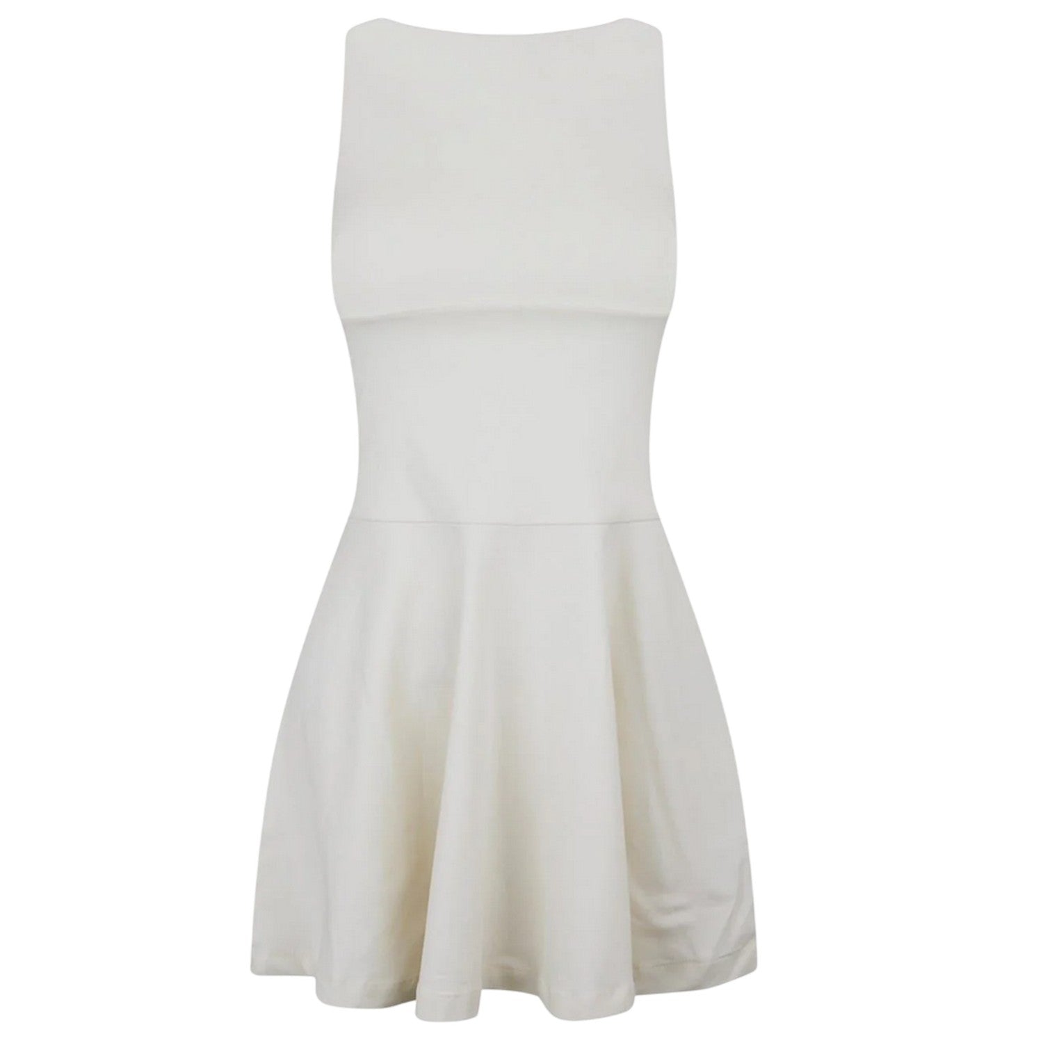 Vintage White - Front - Jack Wills Womens-Ladies Drop Hem Fitted And Flared Skater Dress