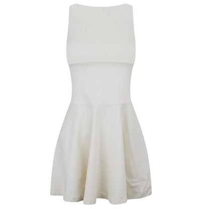 Vintage White - Front - Jack Wills Womens-Ladies Drop Hem Fitted And Flared Skater Dress