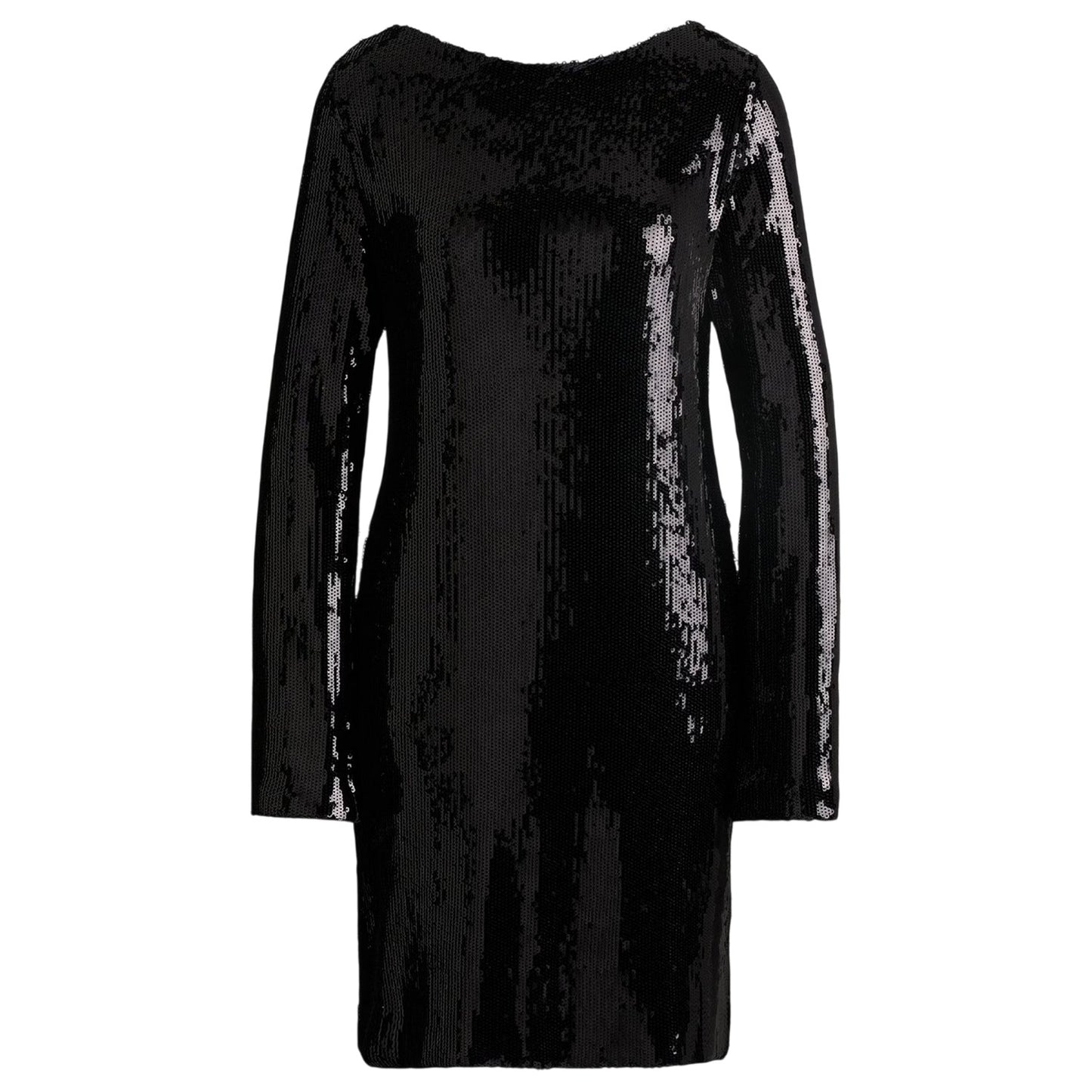 Black - Front - Boss Womens-Ladies Emaxa Sequin Boat Neck Dress