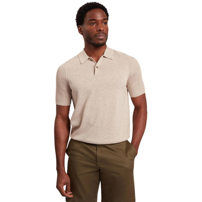 Taupe - Lifestyle - Ted Baker Mens Ribbed Raglan Polo Shirt