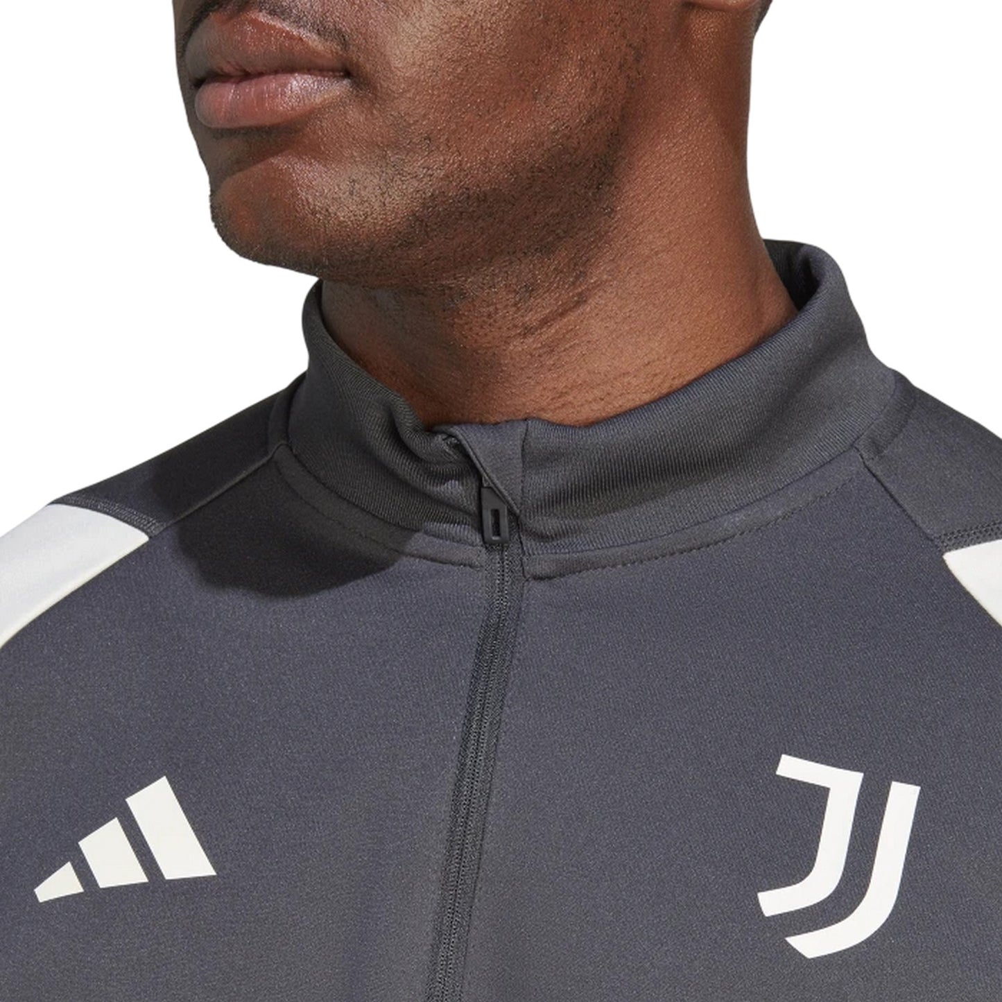 Carbon-Creamy White - Side - Adidas Mens Tiro 23 Pro Juventus FC Training Top