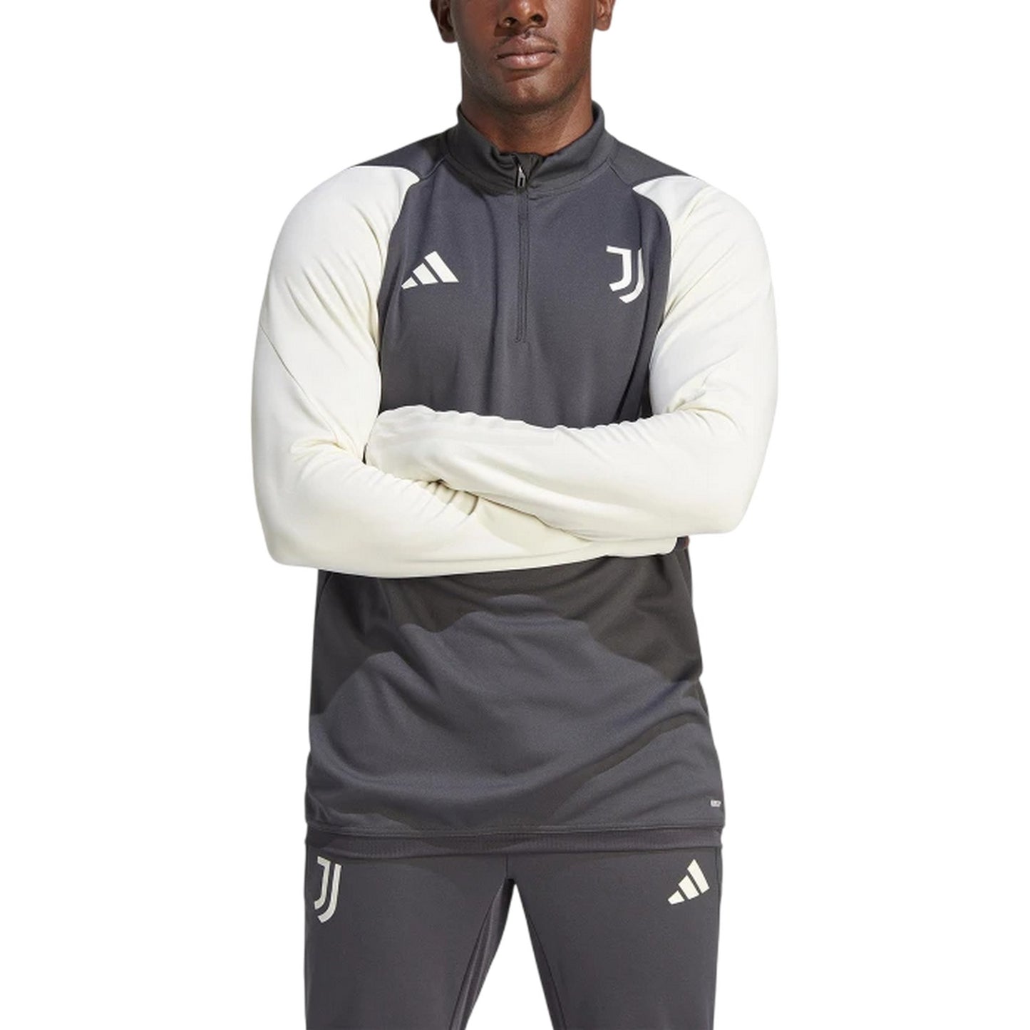 Carbon-Creamy White - Pack Shot - Adidas Mens Tiro 23 Pro Juventus FC Training Top