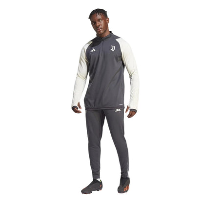 Carbon-Creamy White - Close up - Adidas Mens Tiro 23 Pro Juventus FC Training Top