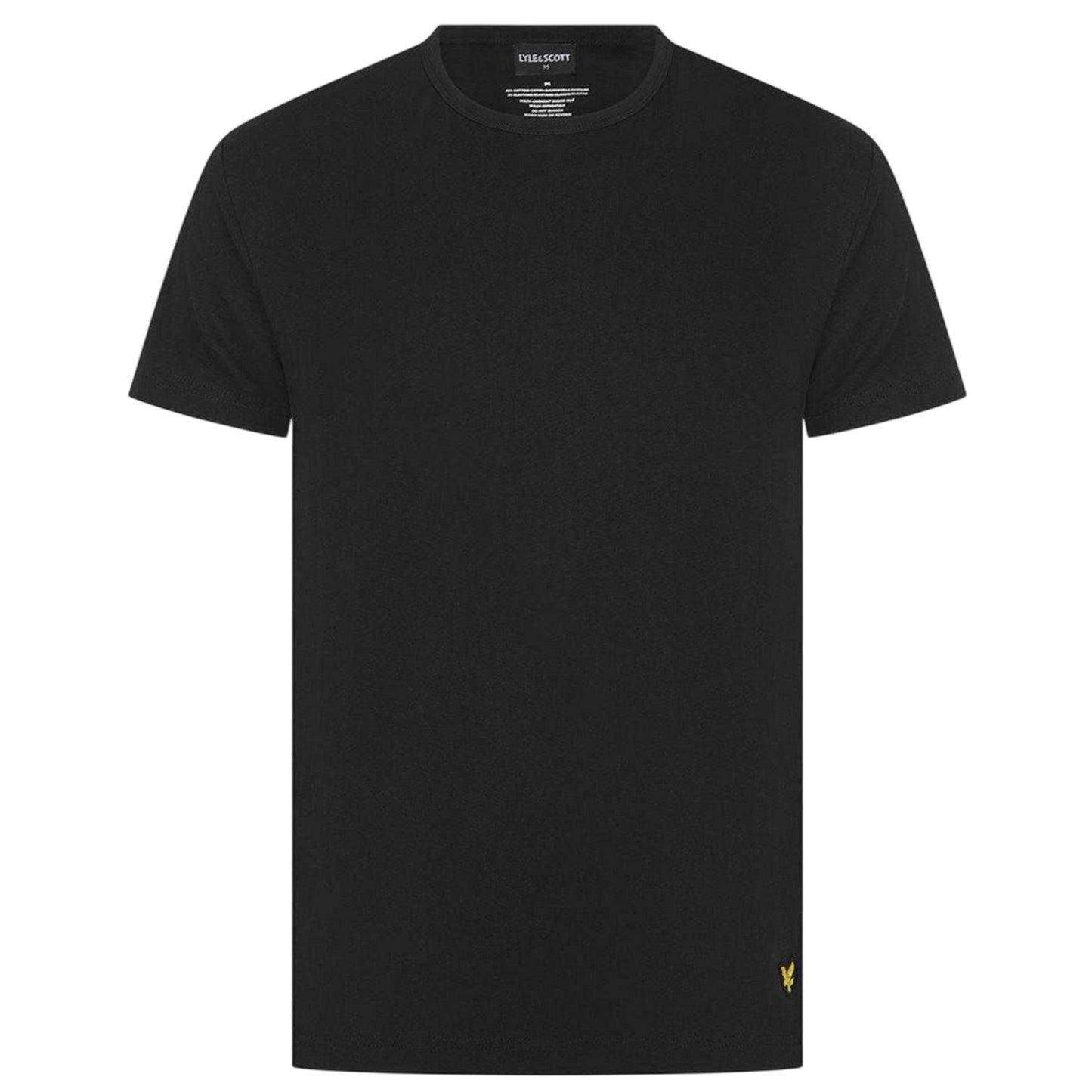 Jet Black - Back - Lyle & Scott Mens Logo Short-Sleeved Pyjama Set