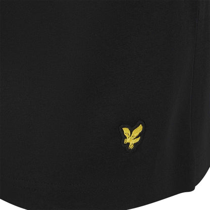 Jet Black - Side - Lyle & Scott Mens Logo Short-Sleeved Pyjama Set
