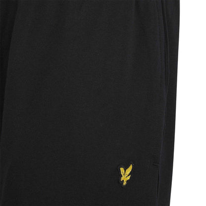 Jet Black - Pack Shot - Lyle & Scott Mens Logo Short-Sleeved Pyjama Set