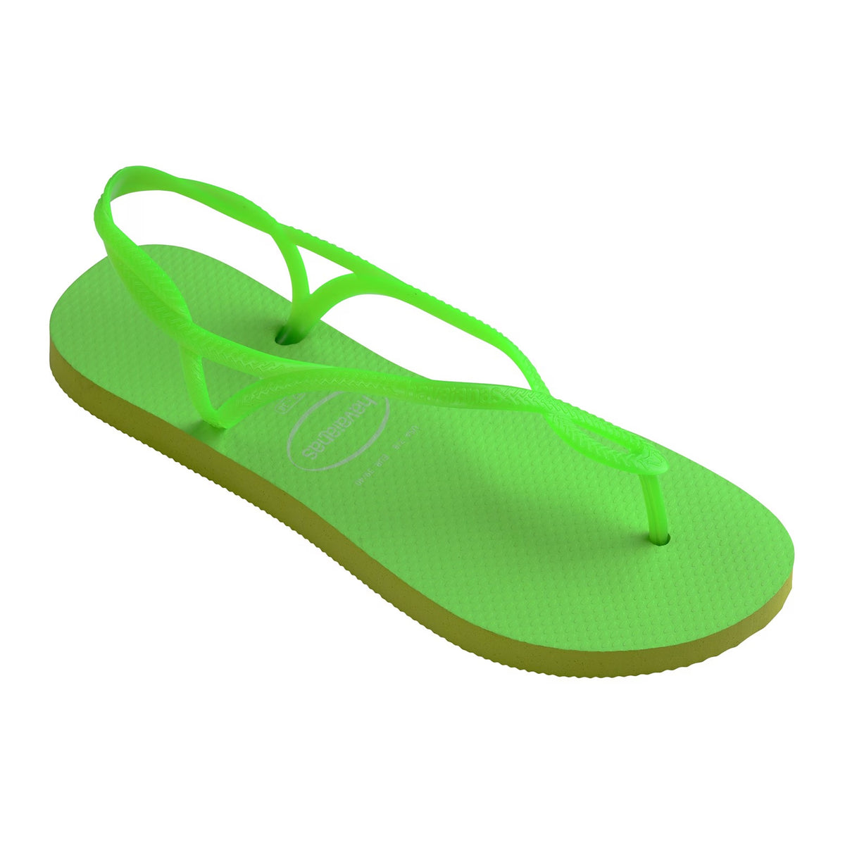 Lemon Green - Back - Havaianas Womens-Ladies Luna Logo Flip Flops