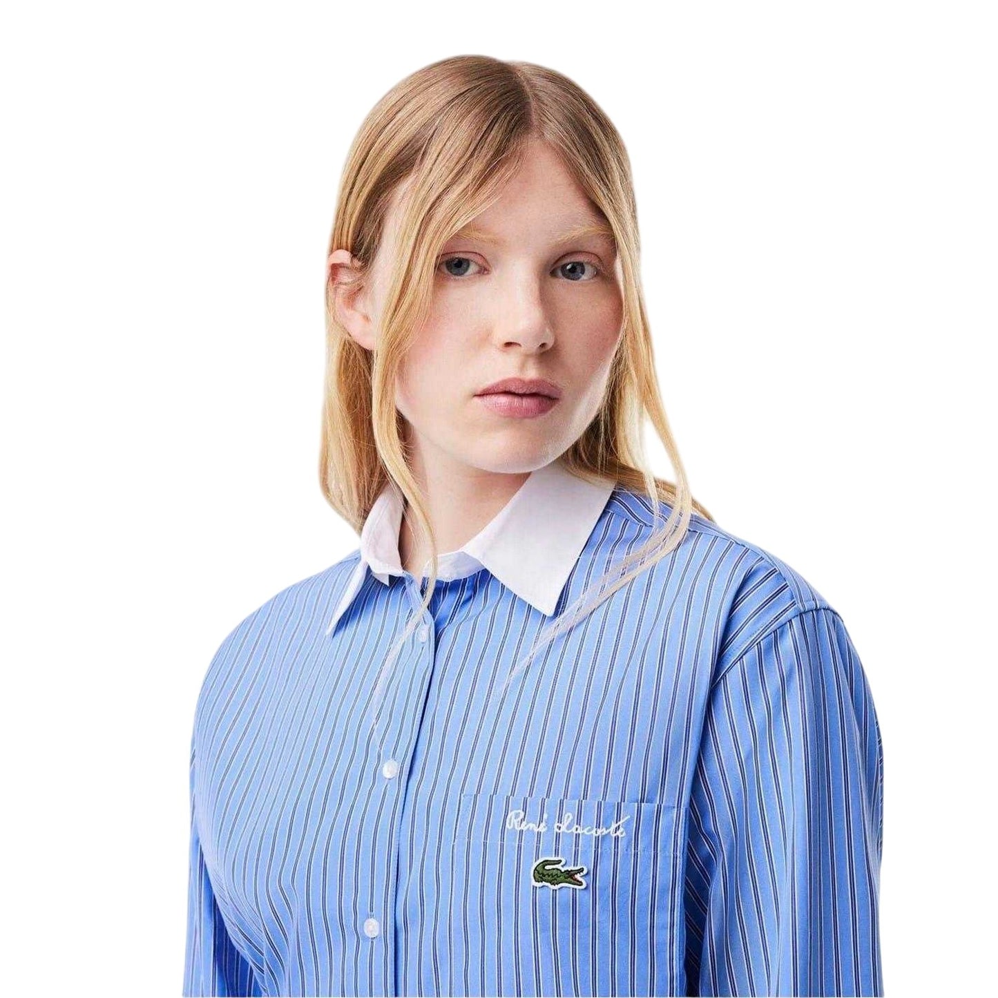 Persian Blue - Side - Lacoste Womens-Ladies Rene Shirt Dress