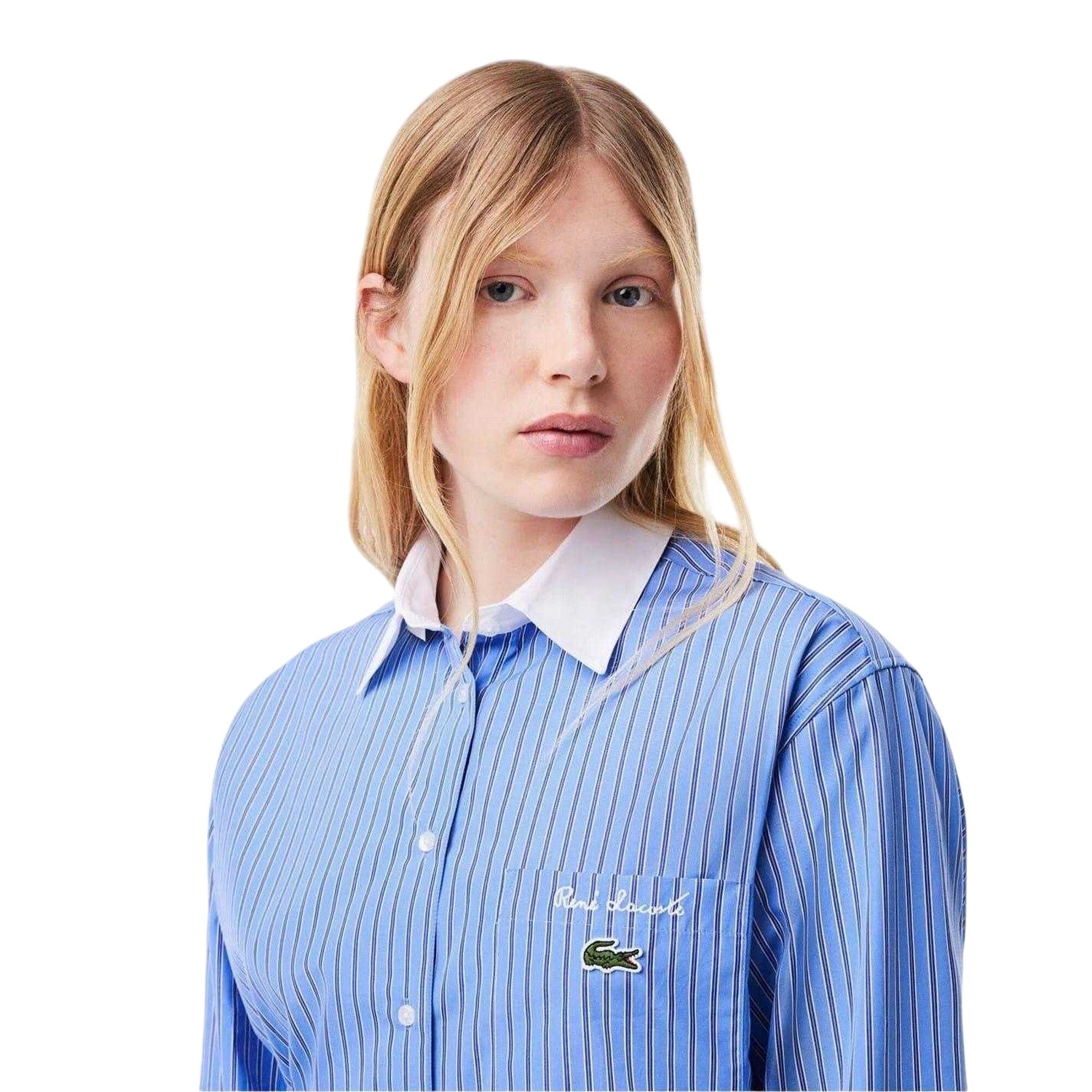 Persian Blue - Side - Lacoste Womens-Ladies Rene Shirt Dress