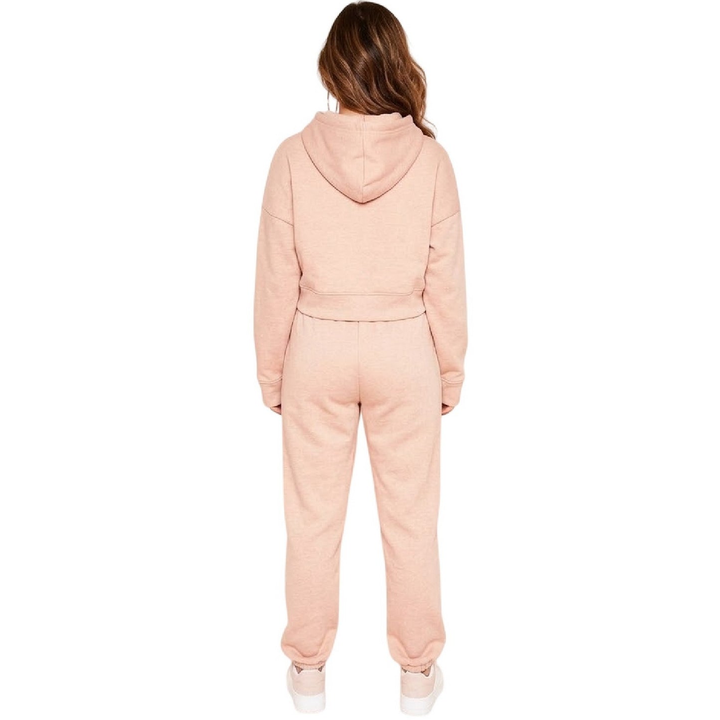 Rose - Back - Missy Empire Womens-Ladies Crop Hoodie