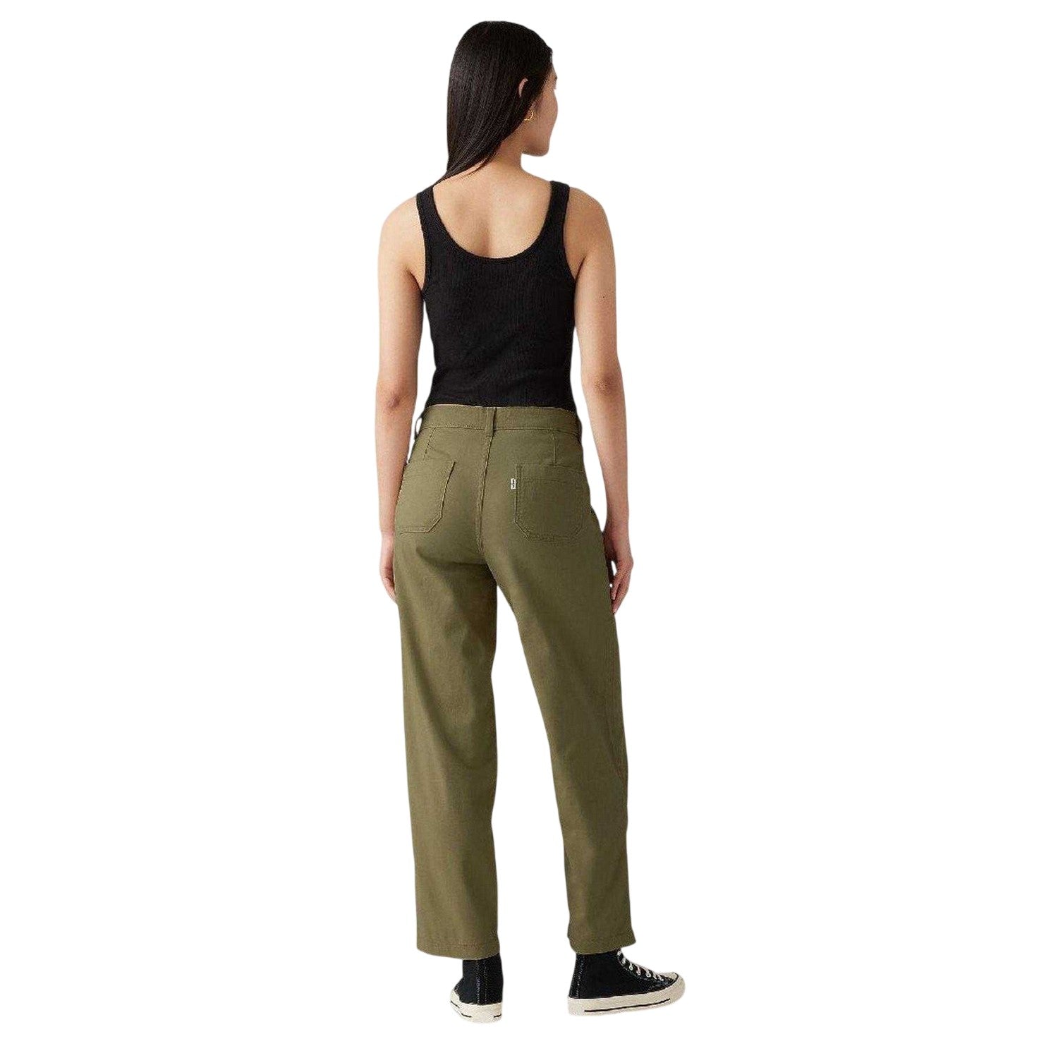 Olive Night - Back - Levis Womens-Ladies Utility Pocket Trousers