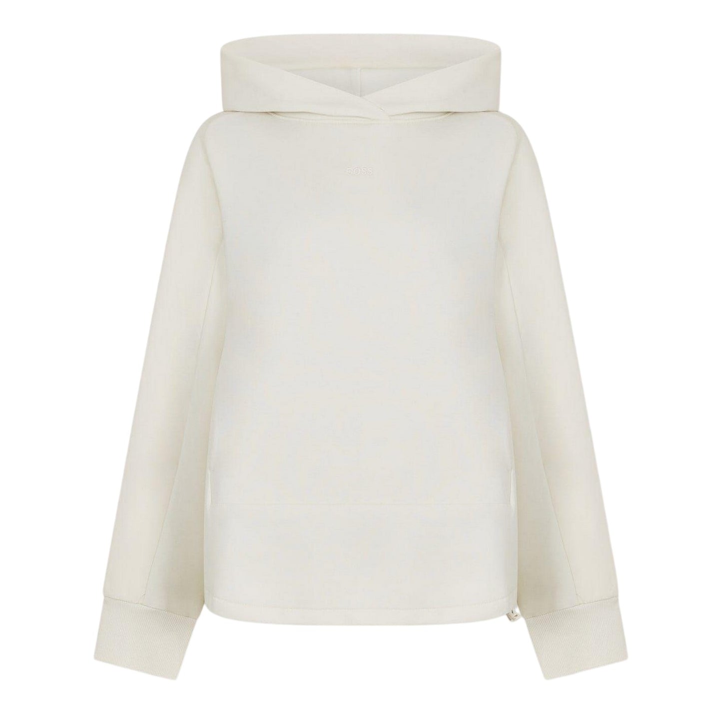 White - Front - Boss Womens-Ladies Elapse Relaxed Fit Hoodie