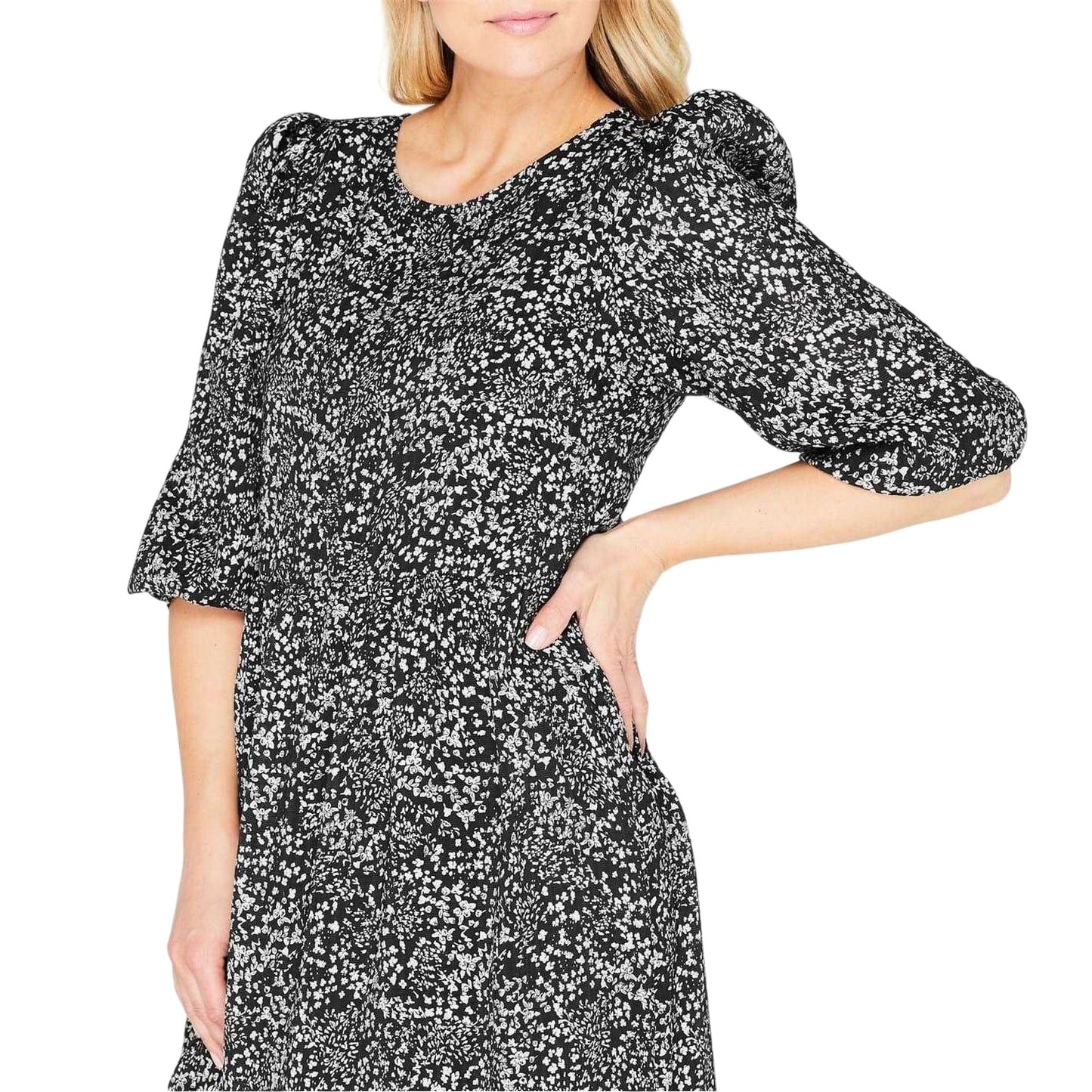 Black Print - Lifestyle - Select Womens-Ladies Femme Midi Dress