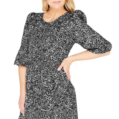 Black Print - Lifestyle - Select Womens-Ladies Femme Midi Dress