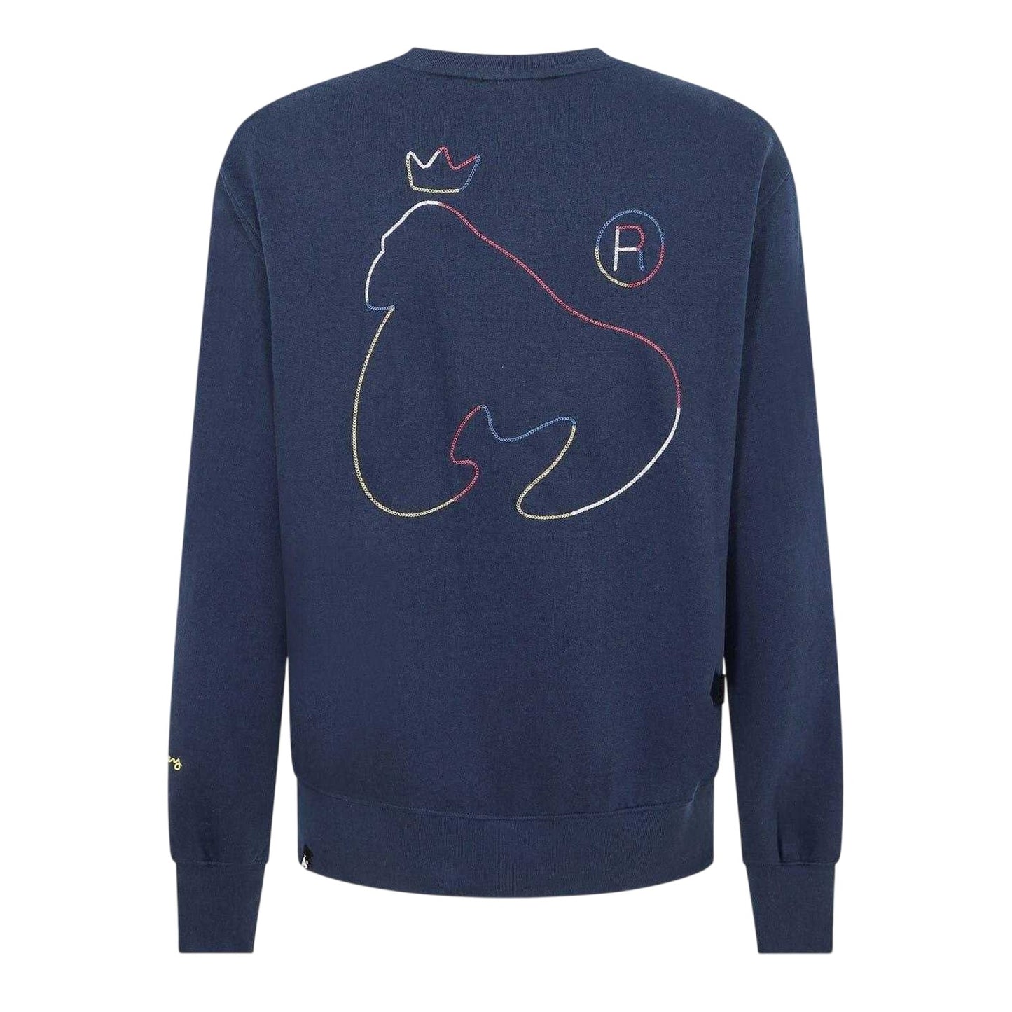 Navy - Back - Money Mens Embroidered Logo Sweatshirt