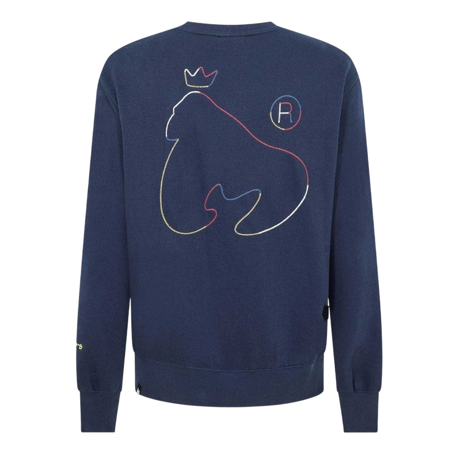 Navy - Back - Money Mens Embroidered Logo Sweatshirt