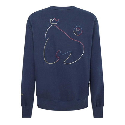 Navy - Back - Money Mens Embroidered Logo Sweatshirt