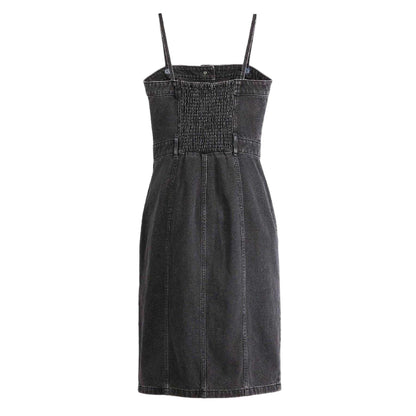Black - Back - Levis Womens-Ladies Denim Midi Dress