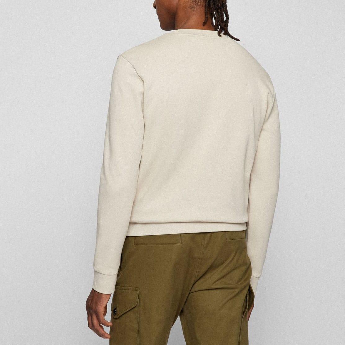 Beige - Side - Hugo Boss Mens Savin Sweatshirt
