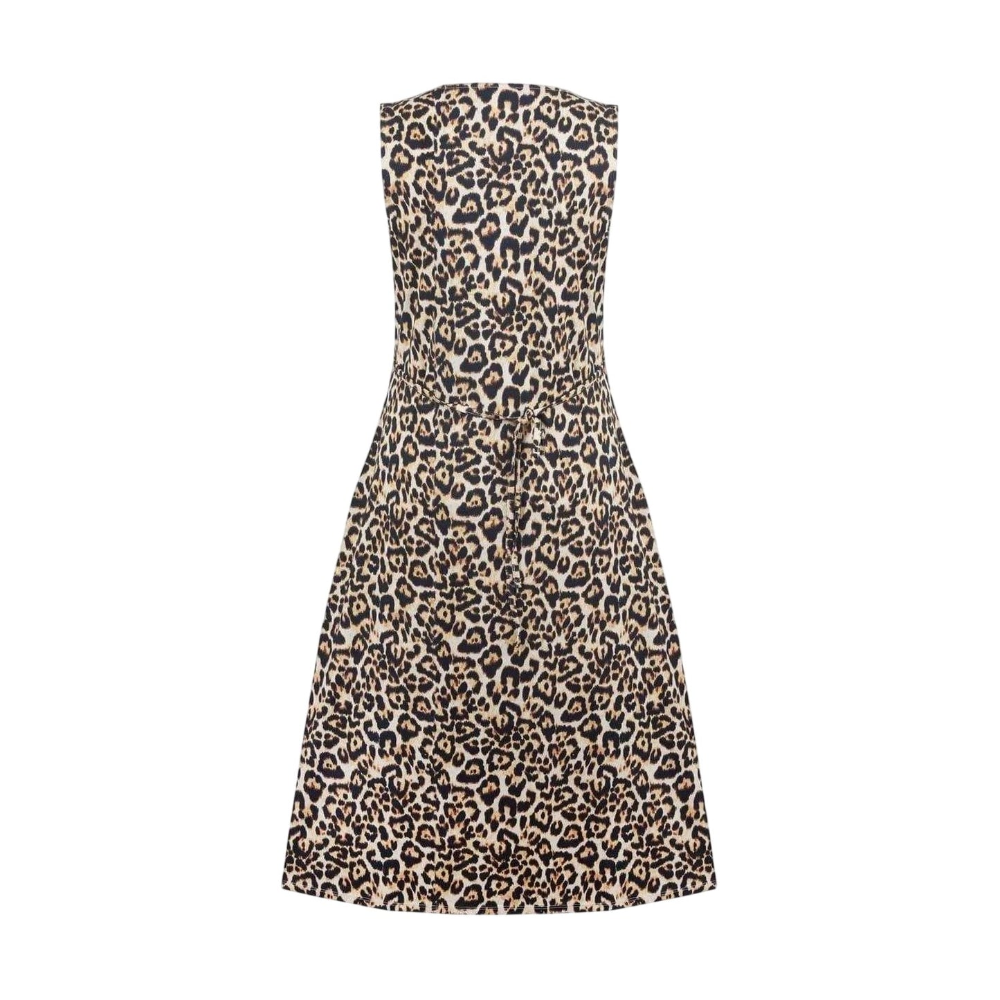 Leopard - Back - SoulCal Womens-Ladies V Neck Sleeveless Midi Dress