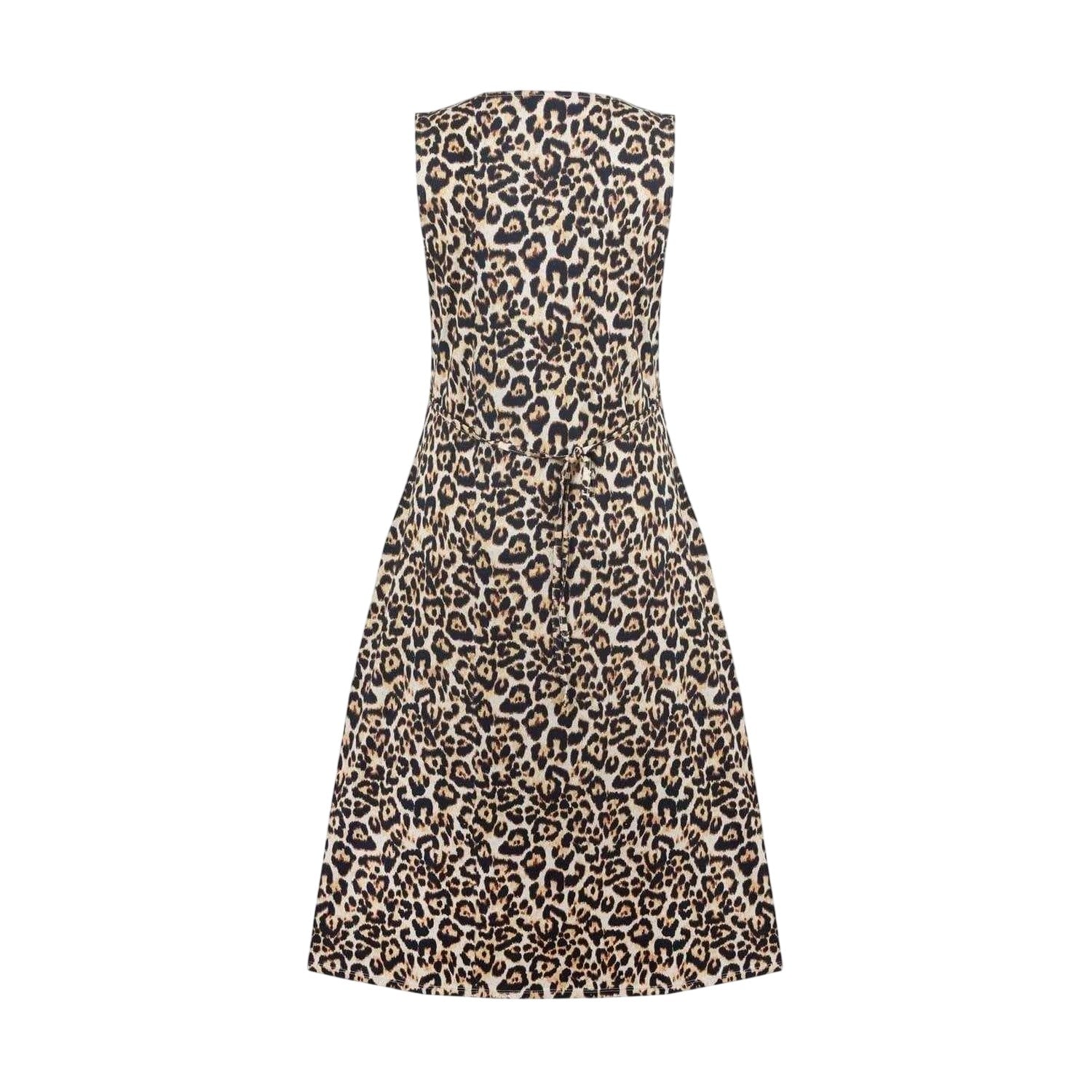Leopard - Back - SoulCal Womens-Ladies V Neck Sleeveless Midi Dress