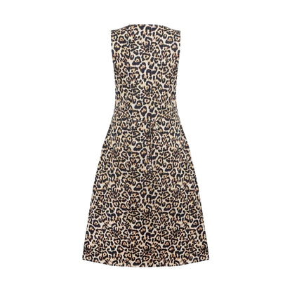 Leopard - Back - SoulCal Womens-Ladies V Neck Sleeveless Midi Dress