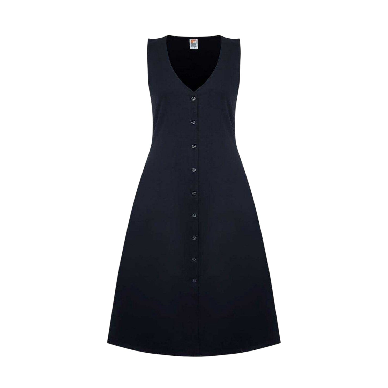 Black - Front - SoulCal Womens-Ladies V Neck Sleeveless Midi Dress