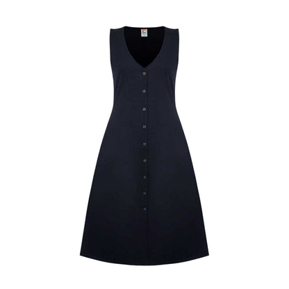 Black - Front - SoulCal Womens-Ladies V Neck Sleeveless Midi Dress