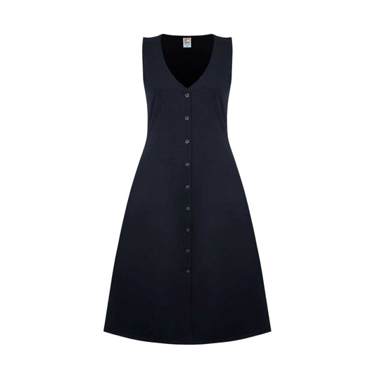 Black - Front - SoulCal Womens-Ladies V Neck Sleeveless Midi Dress
