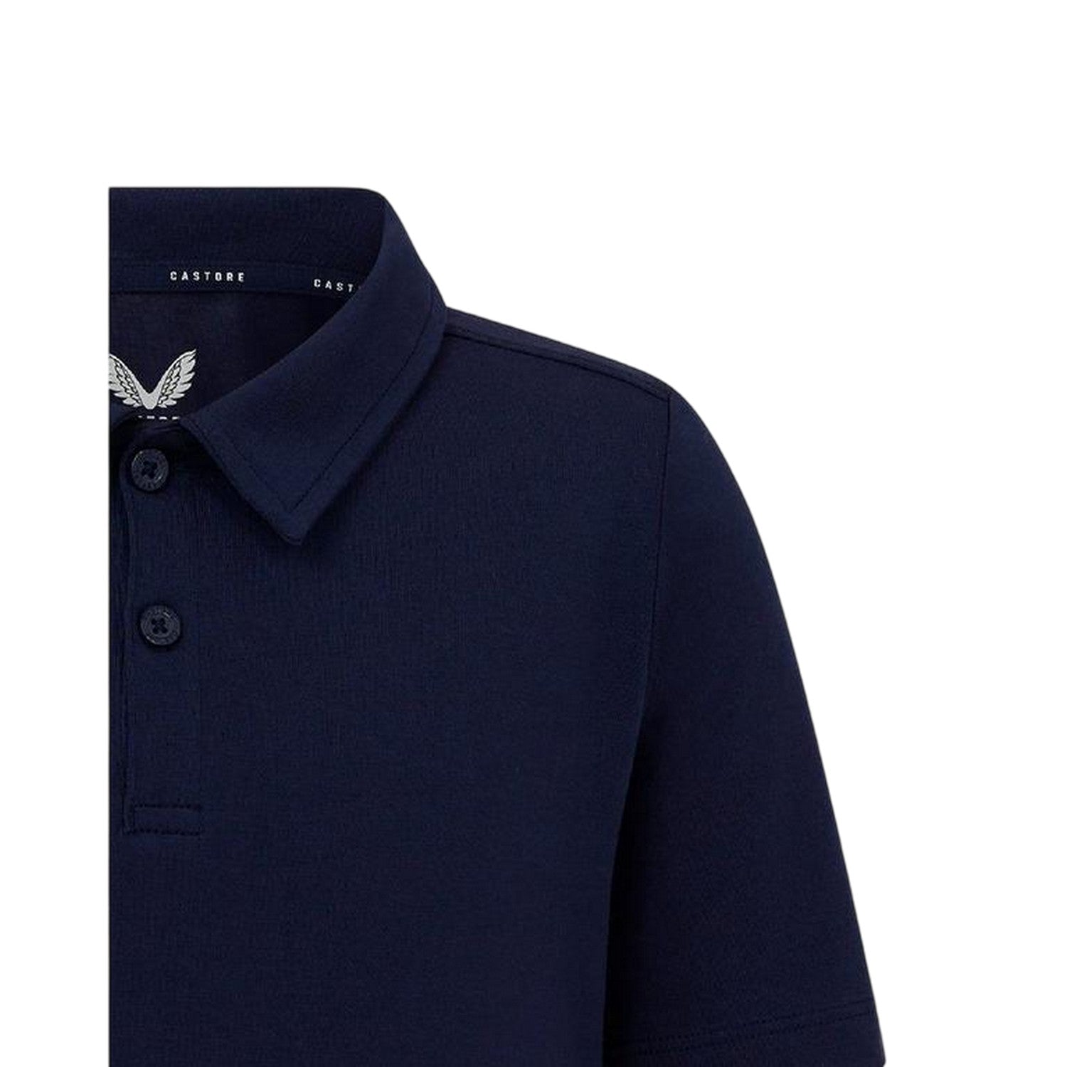 Peacoat - Lifestyle - Castore Childrens-Kids Chest Logo Short-Sleeved Polo Shirt