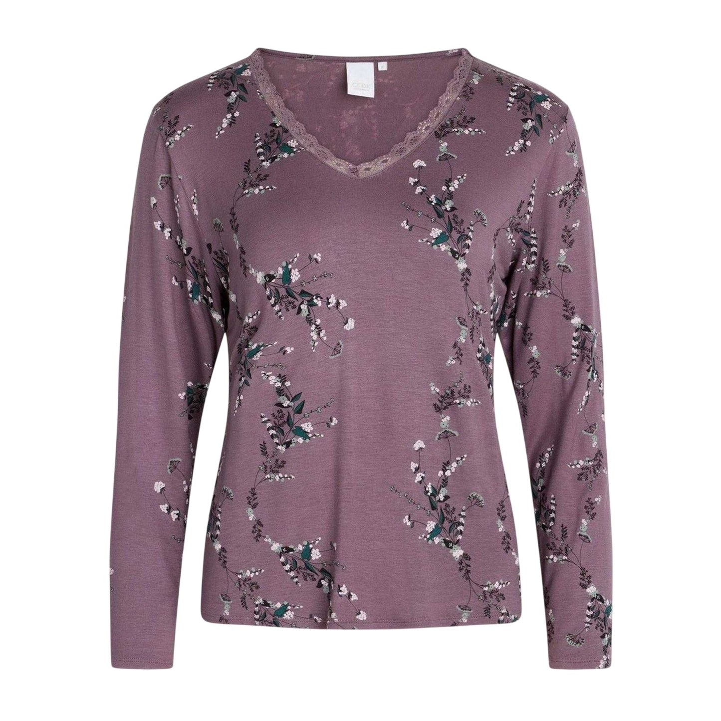 Purple - Front - CCDK Copenhagen Womens-Ladies Jordan Flowers T-Shirt
