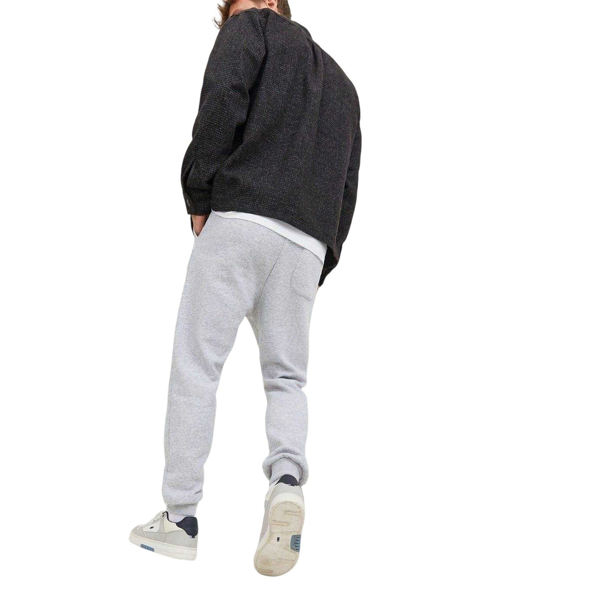 Light Grey - Back - Jack And Jones Mens Bradley Jogging Bottoms