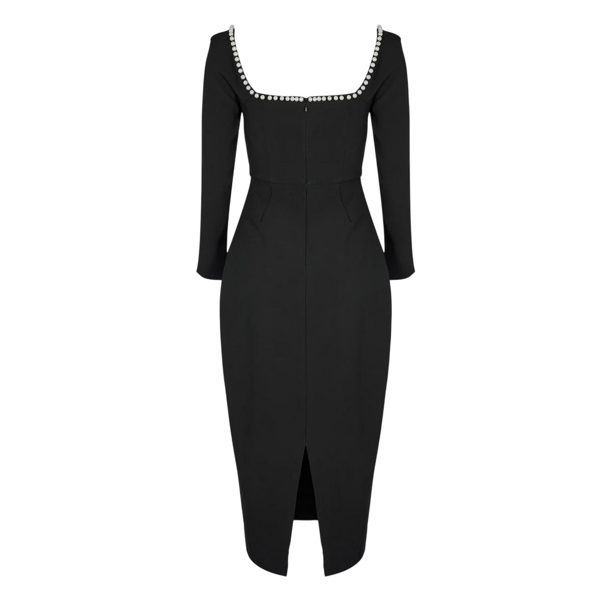 Black - Back - Muse Womens-Ladies The Ultimate Muse Pearl Midi Dress
