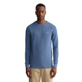 Blue - Front - Gant Mens Cotton Pique Crew Neck Sweatshirt
