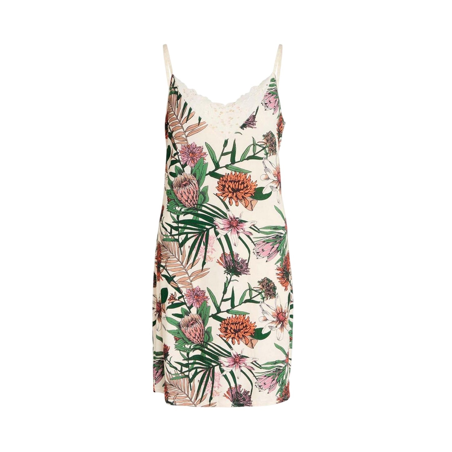 Snow White - Back - CCDK Copenhagen Womens-Ladies Melissa Protea Lace Detail Slip Dress