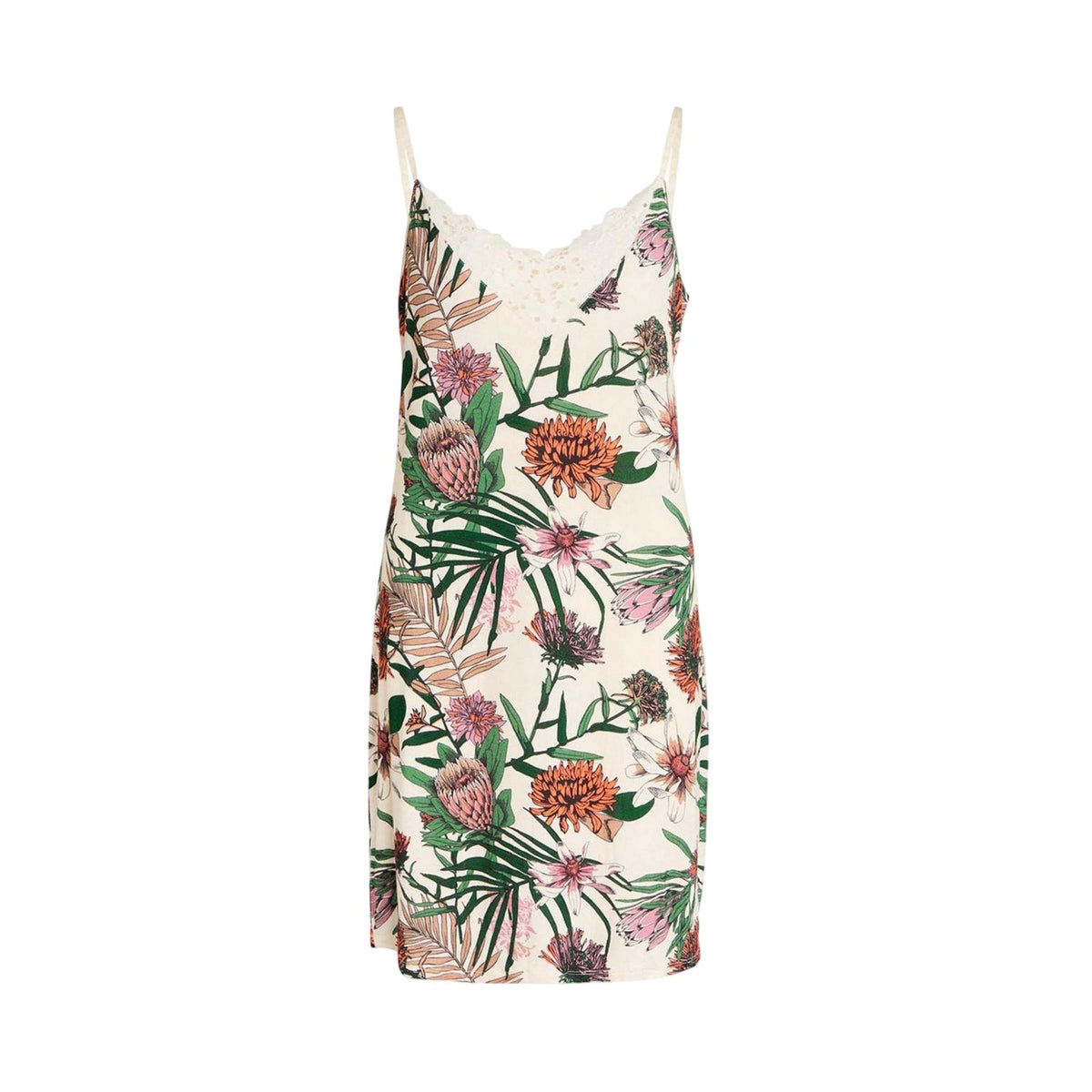 Snow White - Back - CCDK Copenhagen Womens-Ladies Melissa Protea Lace Detail Slip Dress