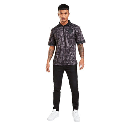 Black - Pack Shot - Score Draw Mens 1990 Black Out England FA Football Shirt