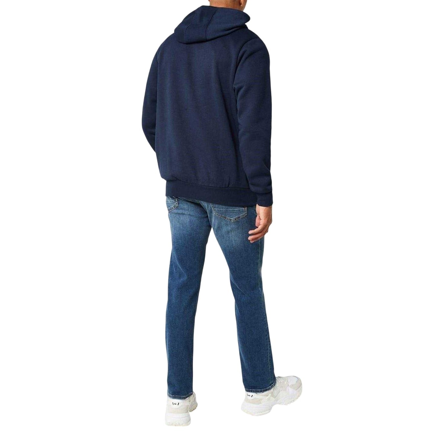 Navy - Back - Slazenger Mens Polycotton Full Zip Hoodie