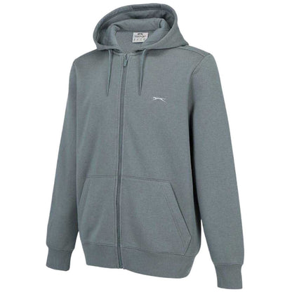 Slate Grey - Side - Slazenger Mens Polycotton Full Zip Hoodie