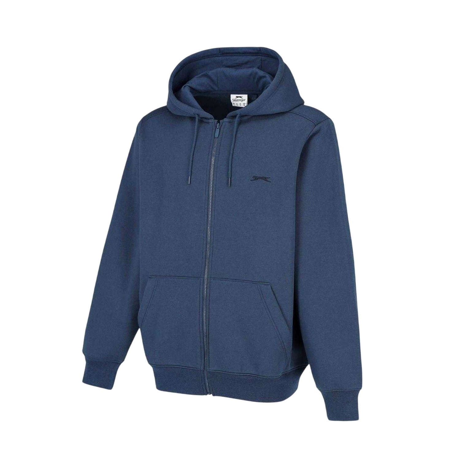 Steel Blue - Side - Slazenger Mens Polycotton Full Zip Hoodie