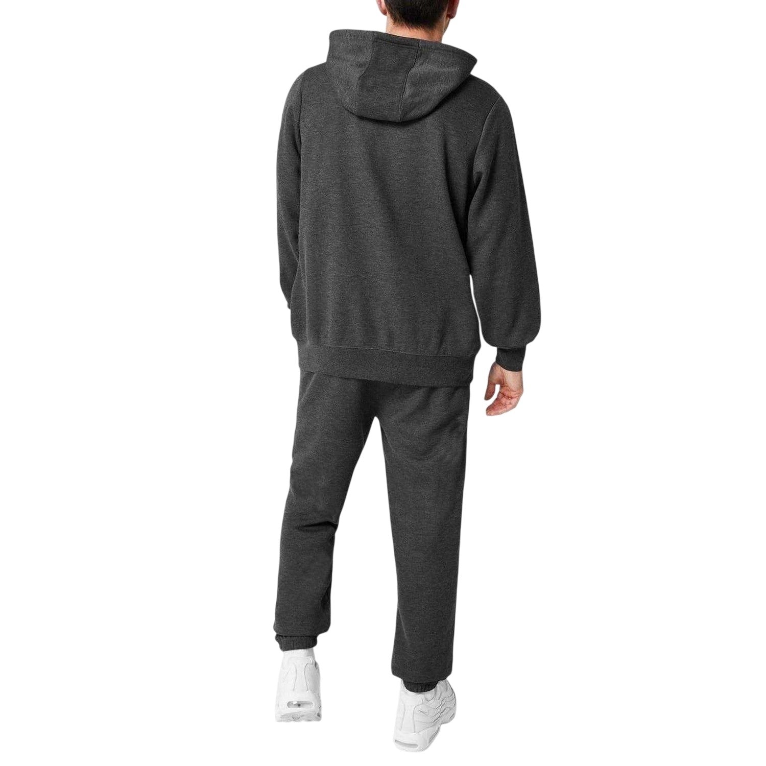 Charcoal Marl - Back - Slazenger Mens Polycotton Full Zip Hoodie
