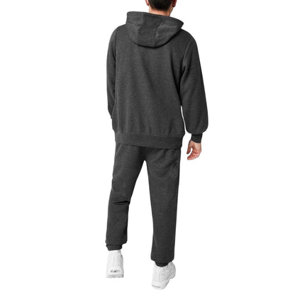 Charcoal Marl - Back - Slazenger Mens Polycotton Full Zip Hoodie
