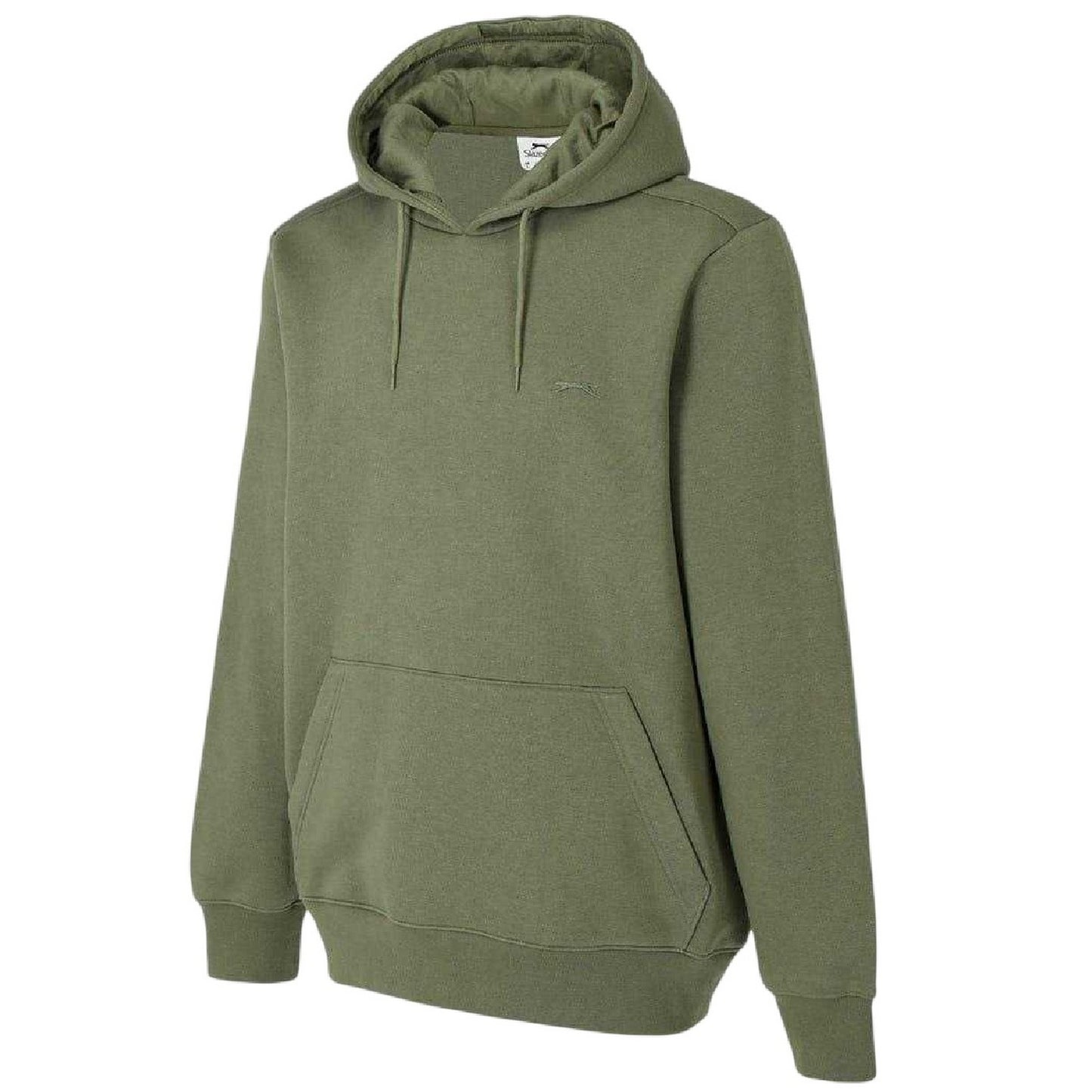 Khaki - Side - Slazenger Mens Fleece Hoodie