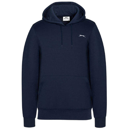 Navy - Front - Slazenger Mens Fleece Hoodie