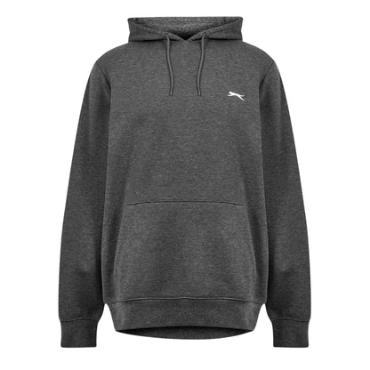 Charcoal Marl - Front - Slazenger Mens Fleece Hoodie
