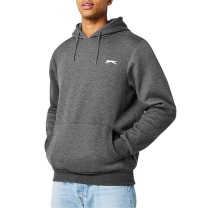 Charcoal Marl - Side - Slazenger Mens Fleece Hoodie